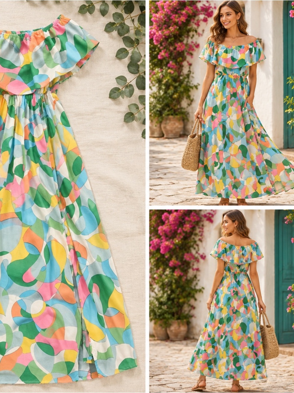JAPNA - Strapless ruffle beach Maxi Dress NWT